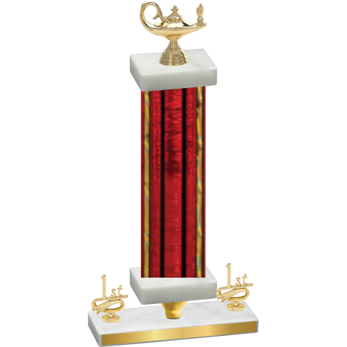 Premium Single Red Glacier First Place Academics Trophy