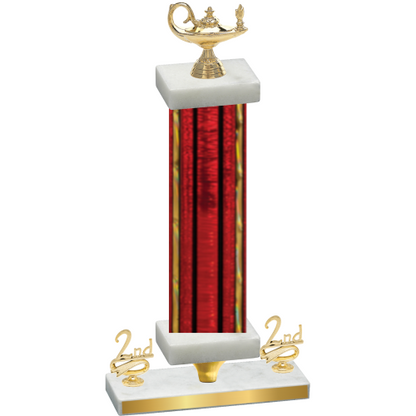 Premium Single Red Glacier Second Place Academics Trophy