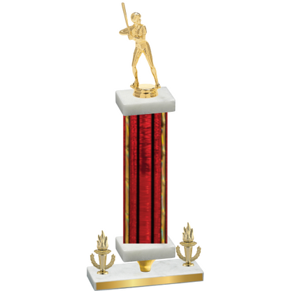 Premium Single Red Glacier Victory Softball Trophy