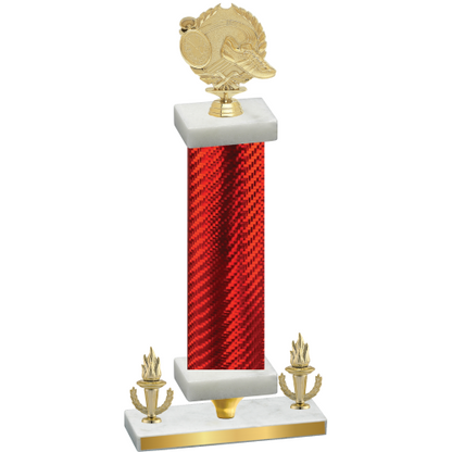 Premium Single Red Carbon Fiber Victory Running Trophy