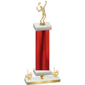Premium Single Red Carbon Fiber First Place Tennis Trophy