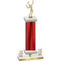 Premium Single Red Carbon Fiber Year Tennis Trophy