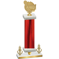 Premium Single Red Carbon Fiber Victory Tennis Trophy