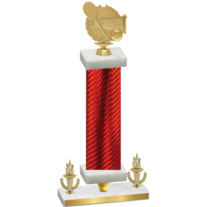 Premium Single Red Carbon Fiber Victory Tennis Trophy