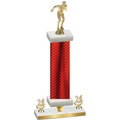 Premium Single Red Carbon Fiber Year Swimming Trophy