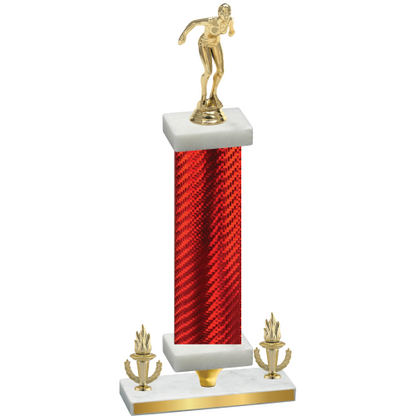 Premium Single Red Carbon Fiber Victory Tennis Trophy