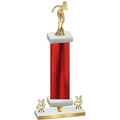 Premium Single Red Carbon Fiber Year Tennis Trophy