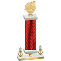 Premium Single Red Carbon Fiber Victory Swimming Trophy