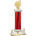 Premium Single Red Carbon Fiber Year Swimming Trophy
