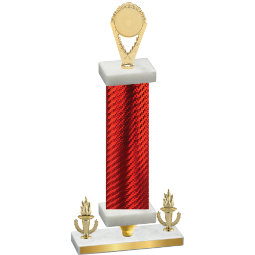 Premium Single Red Carbon Fiber Victory Insert Trophy