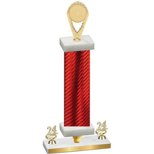 Premium Single Red Carbon Fiber Year Insert Trophy