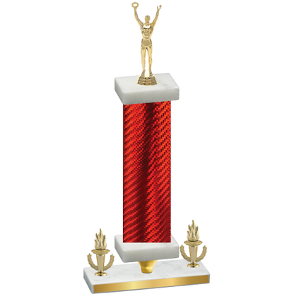 Premium Single Red Carbon Fiber Victory Victory Trophy