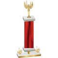 Premium Single Red Carbon Fiber First Place Victory Trophy