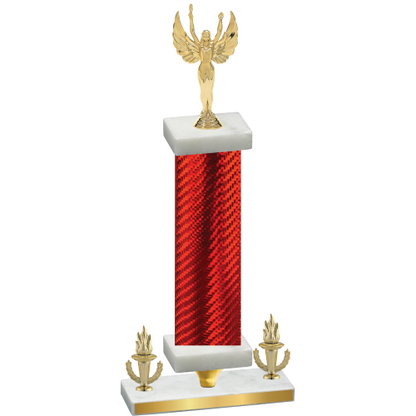 Premium Single Red Carbon Fiber Victory Victory Trophy