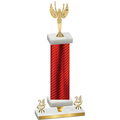 Premium Single Red Carbon Fiber Year Victory Trophy