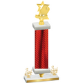 Premium Single Red Carbon Fiber Third Place Pickleball Trophy