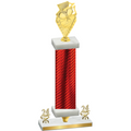 Premium Single Red Carbon Fiber Year Pickleball Trophy