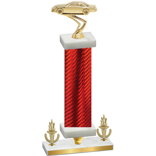 Premium Single Red Carbon Fiber Victory Cars Trophy