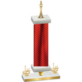 Premium Single Red Carbon Fiber First Place Chess Trophy