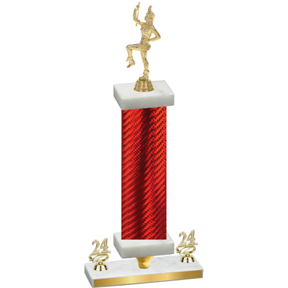 Premium Single Red Carbon Fiber Year Majorette Trophy