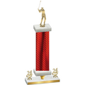 Premium Single Red Carbon Fiber Year Golf Trophy