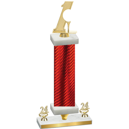 Premium Single Red Carbon Fiber Year Golf Trophy