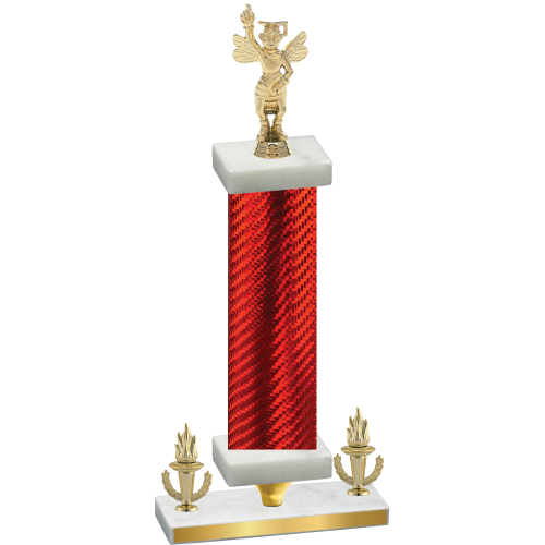 Premium Single Red Carbon Fiber Victory Academics Trophy