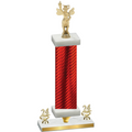 Premium Single Red Carbon Fiber Year Academics Trophy