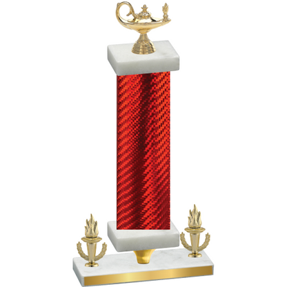 Premium Single Red Carbon Fiber Victory Academics Trophy