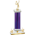 Premium Single Purple Carbon Fiber First Place Tennis Trophy