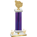 Premium Single Purple Carbon Fiber Second Place Tennis Trophy
