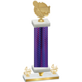 Premium Single Purple Carbon Fiber Fourth Place Tennis Trophy