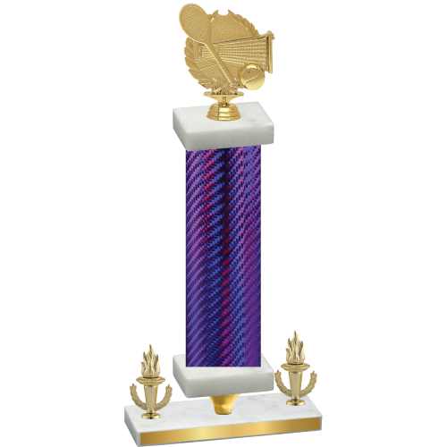 Premium Single Purple Carbon Fiber Victory Tennis Trophy