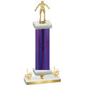 Premium Single Purple Carbon Fiber First Place Wrestling Trophy