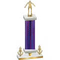 Premium Single Purple Carbon Fiber Victory Wrestling Trophy