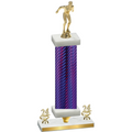 Premium Single Purple Carbon Fiber Year Swimming Trophy