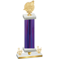 Premium Single Purple Carbon Fiber Third Place Swimming Trophy
