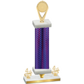 Premium Single Purple Carbon Fiber Fourth Place Insert Trophy