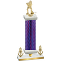 Premium Single Purple Carbon Fiber Victory Hockey Trophy