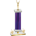 Premium Single Purple Carbon Fiber First Place Victory Trophy