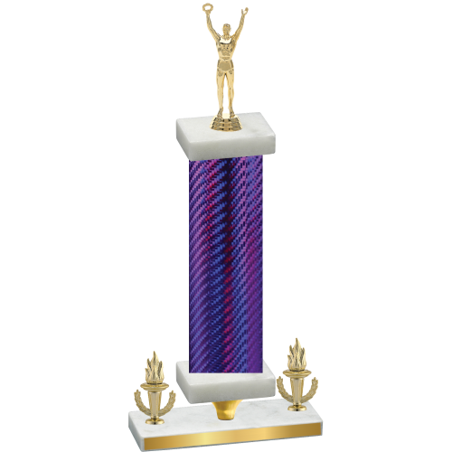 Premium Single Purple Carbon Fiber Victory Victory Trophy