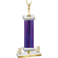 Premium Single Purple Carbon Fiber Year Victory Trophy