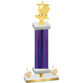 Premium Single Purple Carbon Fiber First Place Pickleball Trophy