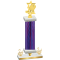 Premium Single Purple Carbon Fiber Second Place Pickleball Trophy