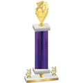 Premium Single Purple Carbon Fiber Year Pickleball Trophy