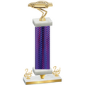 Premium Single Purple Carbon Fiber Second Place Cars Trophy