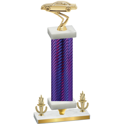 Premium Single Purple Carbon Fiber Victory Cars Trophy