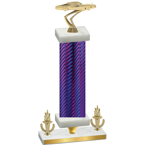 Premium Single Purple Carbon Fiber Victory Cars Trophy