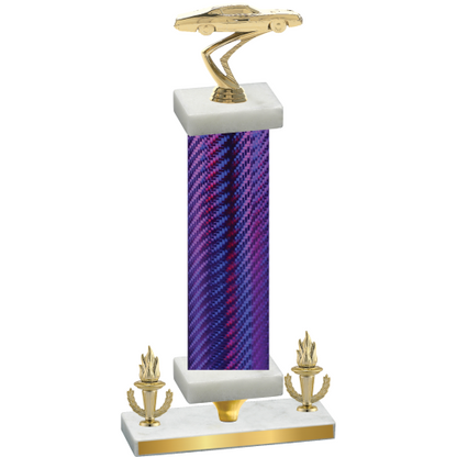 Premium Single Purple Carbon Fiber Victory Cars Trophy