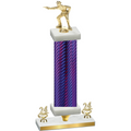 Premium Single Purple Carbon Fiber Year Shooter Trophy